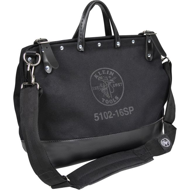 Klein 16In Blk Cnvs Bag With Shoulder Strap A-510216SPBLK