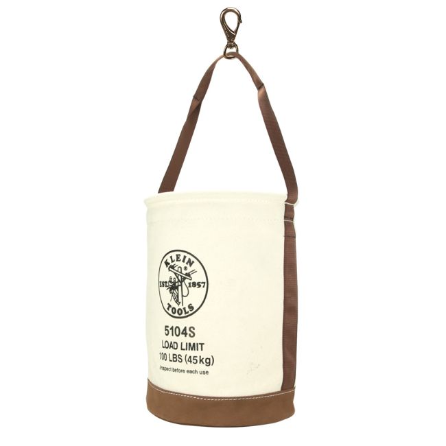 Klein Leather-Bottom Bucket - Swivel Snap A-5104S