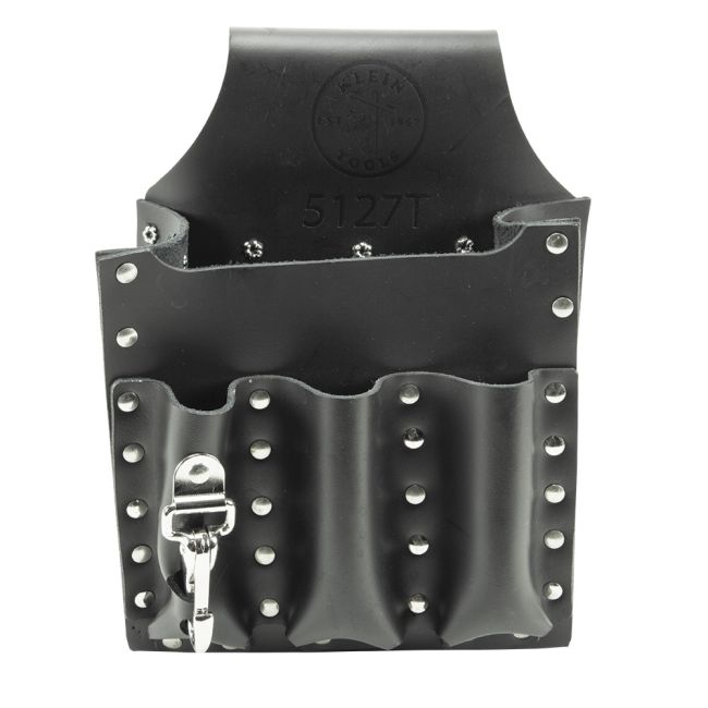 Klein 6-Pocket Tool Pouch Tunnel Loop Knife Snap A-5127T
