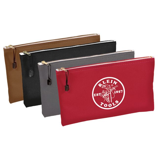 Klein 4Pk Zipper Bag Red Blk Brown Grey 5140S A-5141