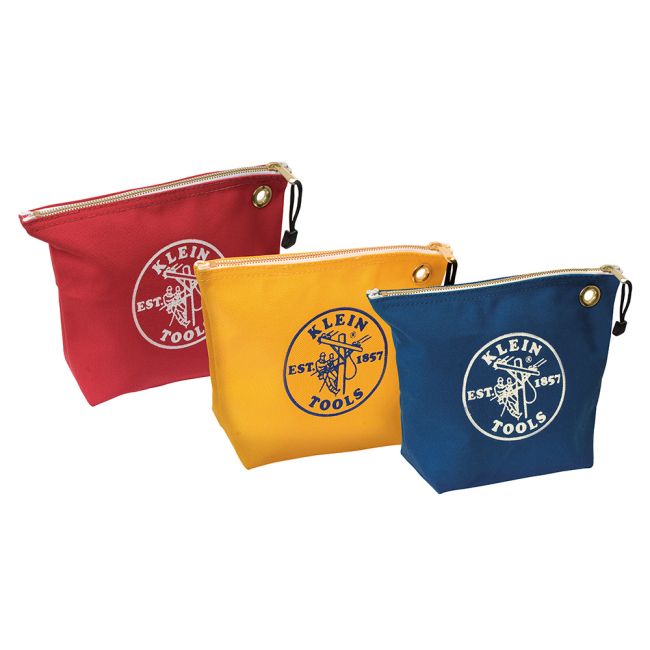 Klein Assorted Canvas Zipper Tool Pouch 3Pk A-5539CPAK