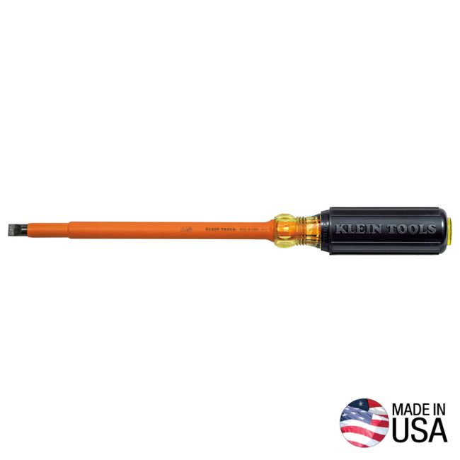 Klein S/Driver Insulated 9.5Mm Cabinet-Tip 203Mm Roun A-602-8-INS