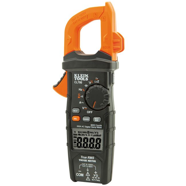 Klein Digital Clamp Meter, AC Auto-Ranging TRMS, Low Impedance (LoZ) Mode A-CL700