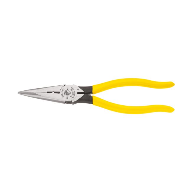 Klein 8In Hd Long Nose Pliers Side Cut/Strip Wire Strip A-D203-8N