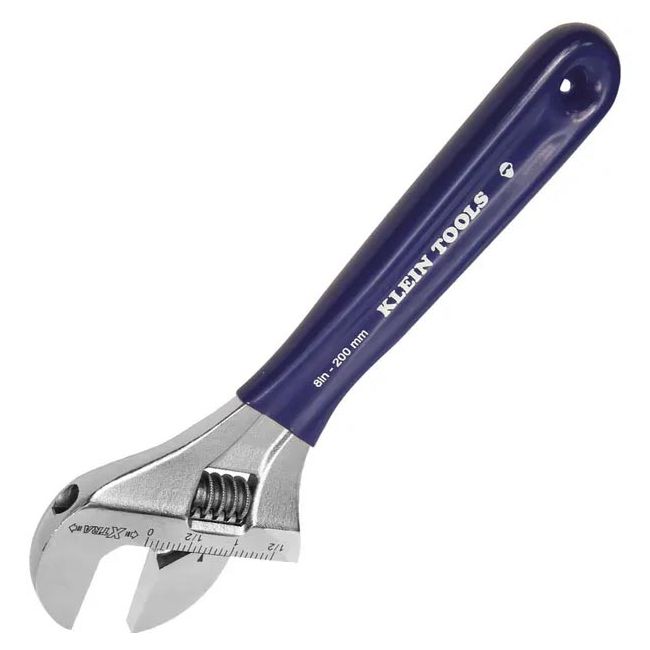 Klein 8inch Adjustable Wrench Extra-Wide Jaw A-D509-8