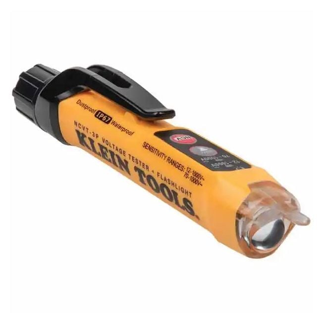 Klein 12-1000V AC Dual Range Non-Contact Voltage Tester with Torch A-NCVT-3P