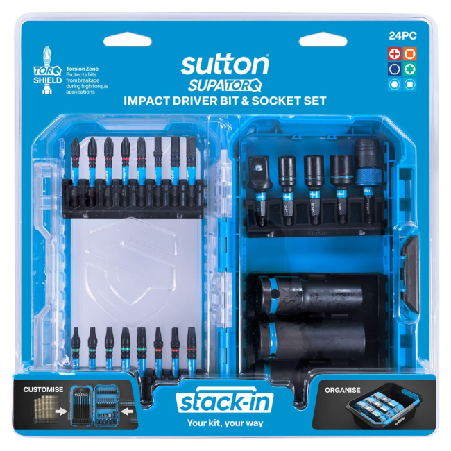 Sutton 24Pc S250 Supatorq Power Stack-In Screwdriver Bit Set S250S24A