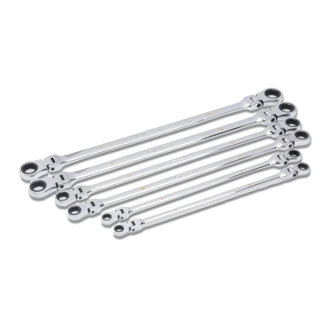 Gearwrench 6 Piece 90-Tooth 12 Point Metric GearBox Double Flex Ratcheting Wrench Set 86830