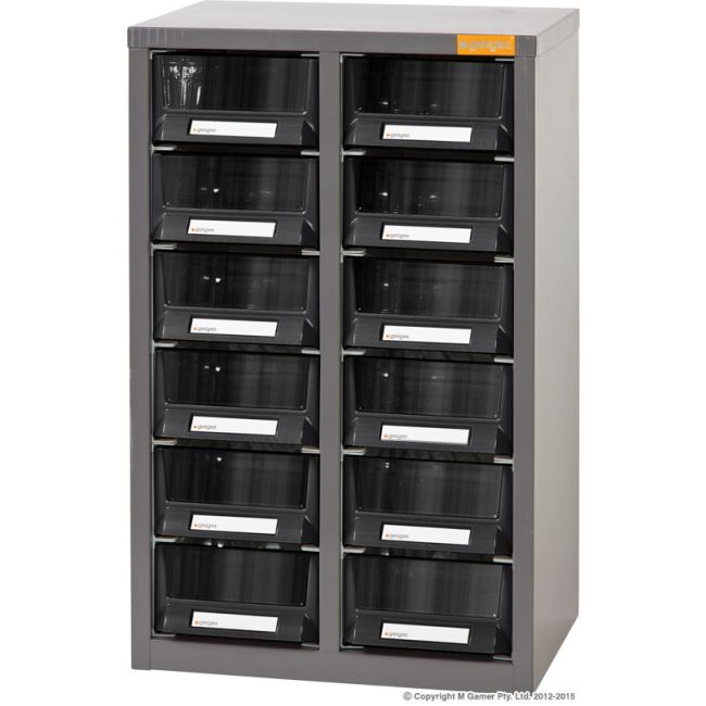 Geiger 12 Drawer A6 Parts Cabinet  A6212H