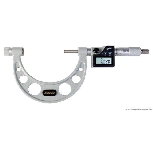 Accud 0-150mm Digital Micrometer With Interchangeable Anvils AC-315-006-01