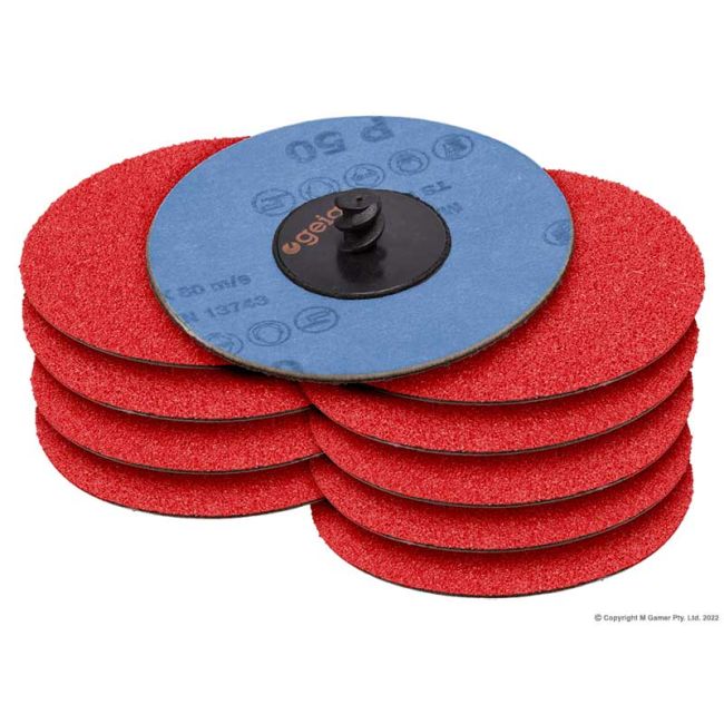 Geiger 3" Quick-Lock Ceramic Sanding Disc Pack - 120 Grit AB22013S120CP