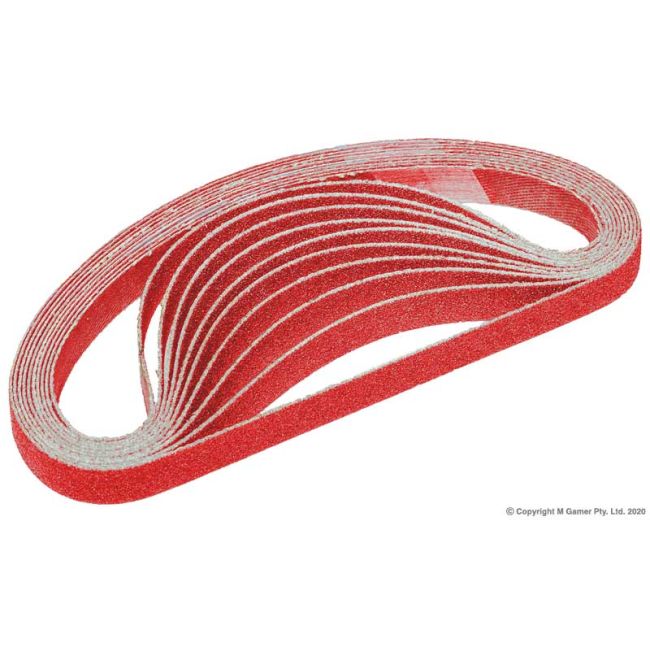 Geiger 10mm x 330mm Ceramic Sanding Belts - 80 Grit AB2700-80CP