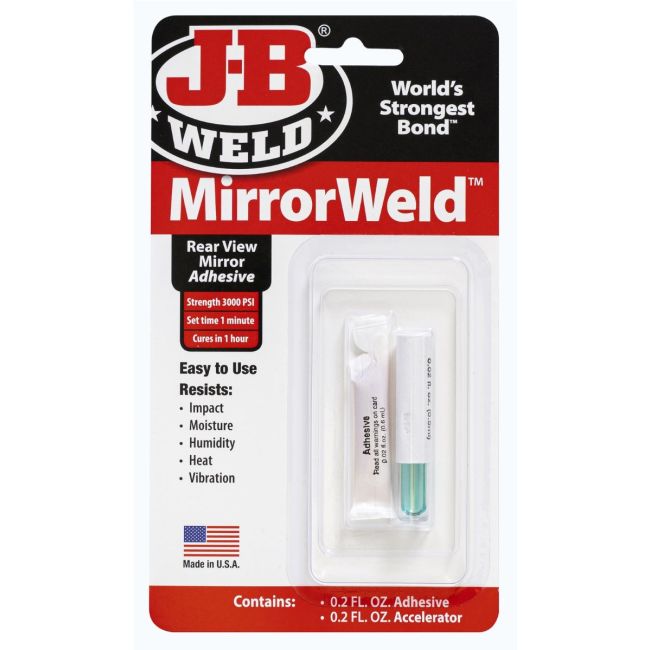 J-B Weld MirrorWeld Adhesive Bond Rear View Mirrors To Windshields 33701