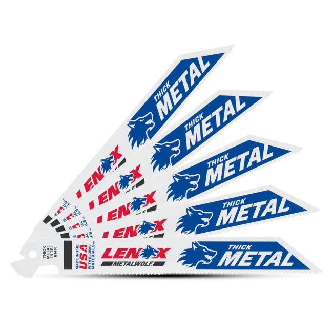 Lenox Bi-Metal Reciprocating Saw Blade 5Pack 200 x 50 x 10mm 14TPI POWER BLAST 20564614R 