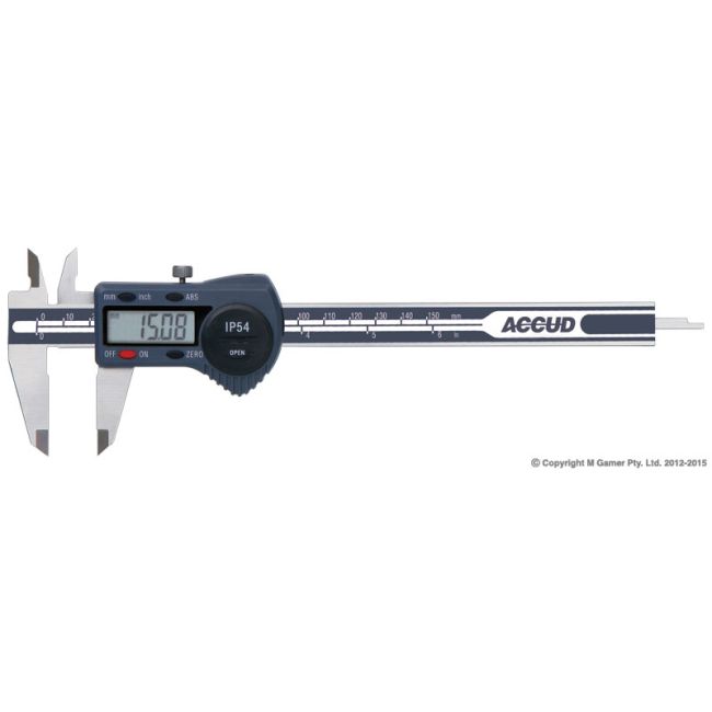 Accud 200mm Dual Scale Digital IP54 Caliper AC-111-008-11