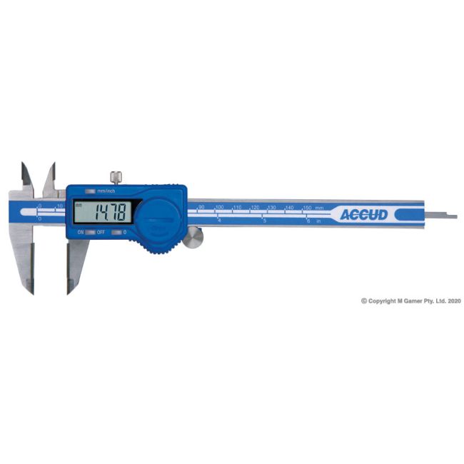 Accud 150mm Carbide Tipped Dual Scale Digital Caliper AC-116-006-11