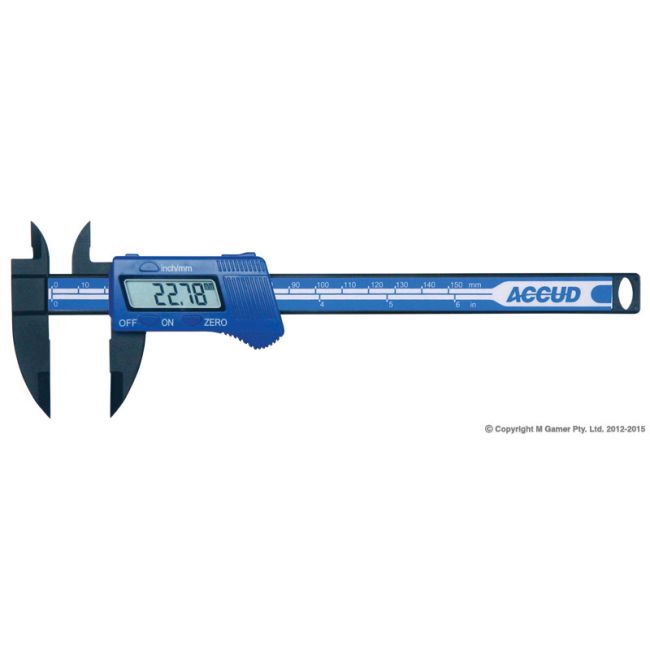 Accud 150mm Plastic Digital Caliper AC-117-006-11