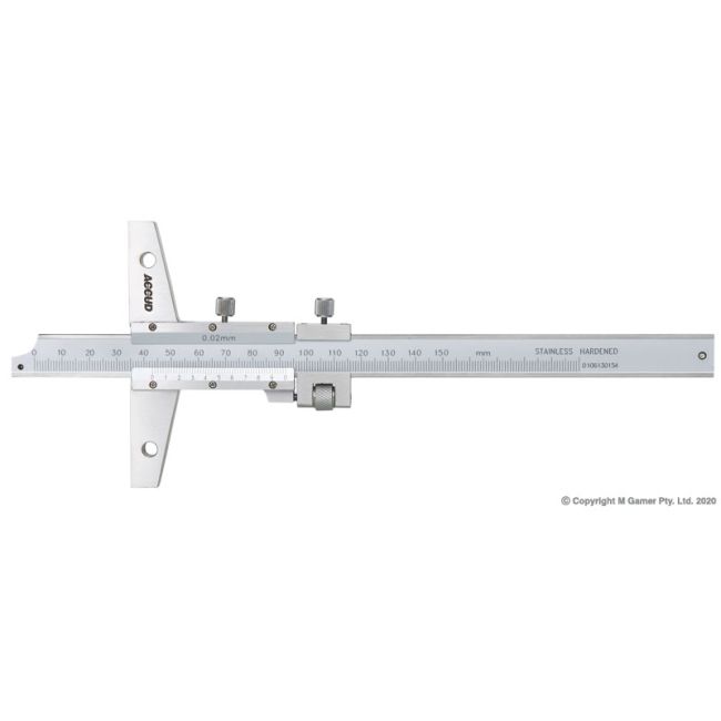Accud 150mm Vernier Depth Caliper AC-178-006-11