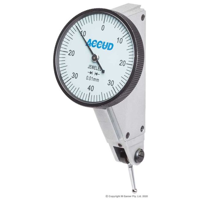 Accud 0.8mm Angled Face Jewelled Bearing Dial Test Indicator AC-265-008-11