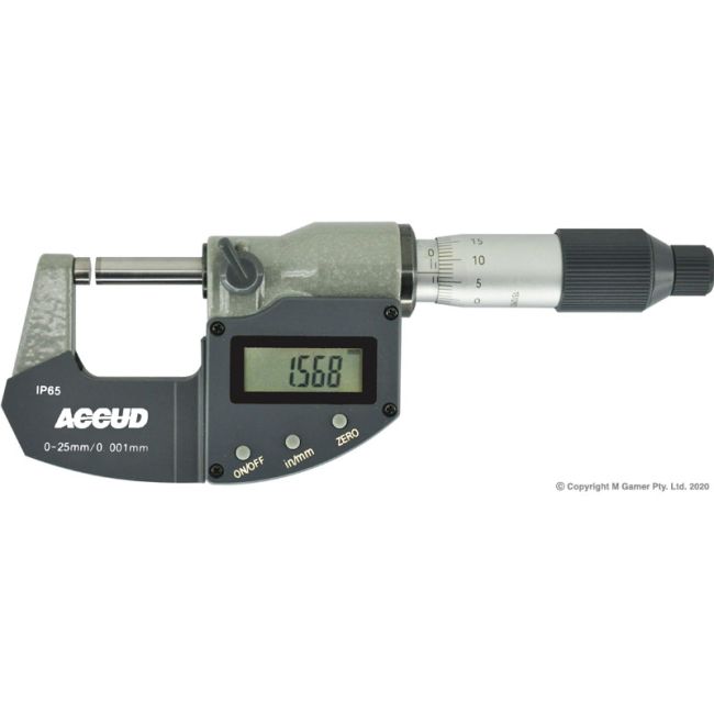 Accud 50-75mm Coolant Proof IP65 Digital Outside Micrometer AC-313-003-02