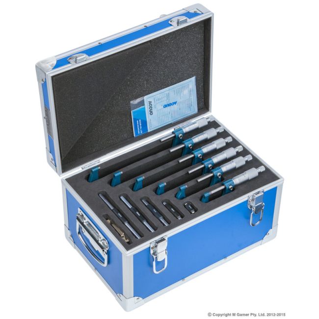 Accud 150mm Metric Outside Micrometer 6 Piece Set AC-321-006-06