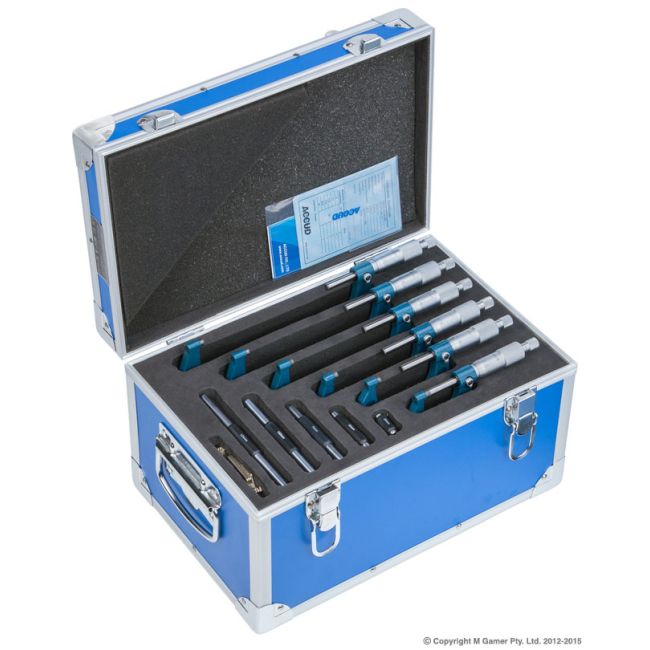 Accud 6" Imperial Outside Micrometer 6 Piece Set AC-324-006-06