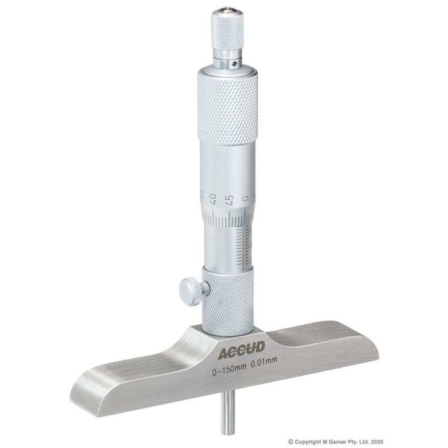 Accud 150mm Metric Depth Micrometer AC-391-006-01