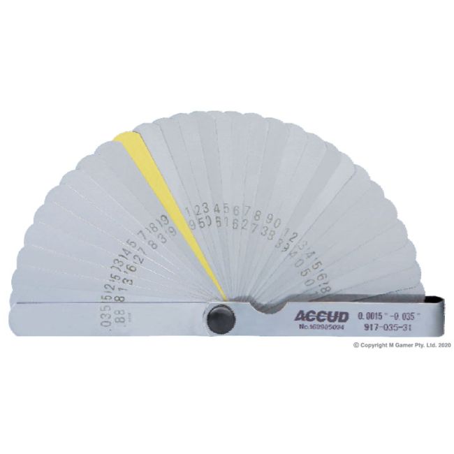 Accud 0.0015" - 0.035" Feeler Gauge AC-917-035-31
