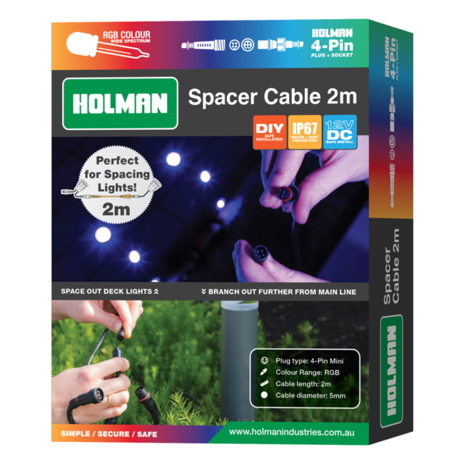 Holman 2m 4-Pin Mini Spacer Cable ALCRGB2CC