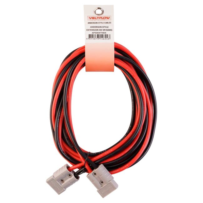 VoltFlow 12V Heavy Duty Extension Lead With Anderson Style Plugs AP50EXTHD5