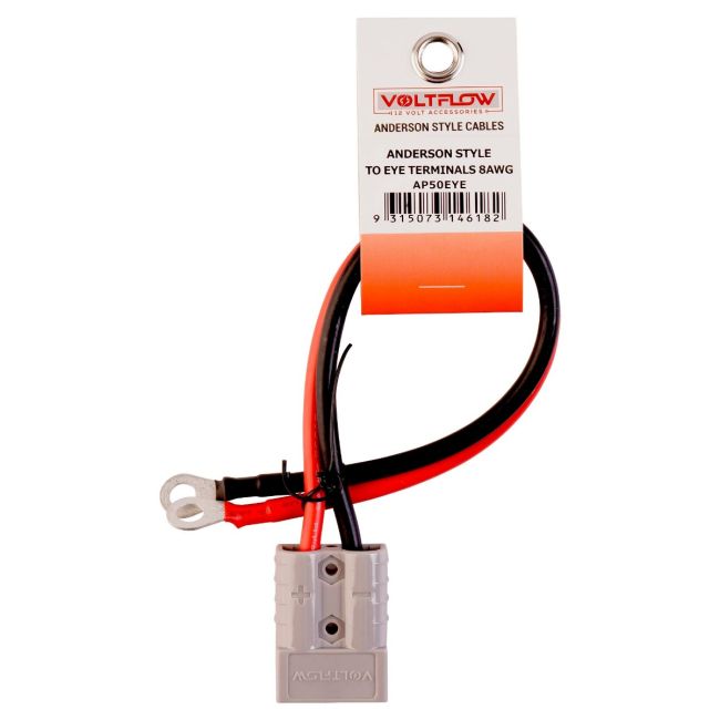 VoltFlow 12V Anderson Style Plug Lead To Ring Terminals AP50EYE