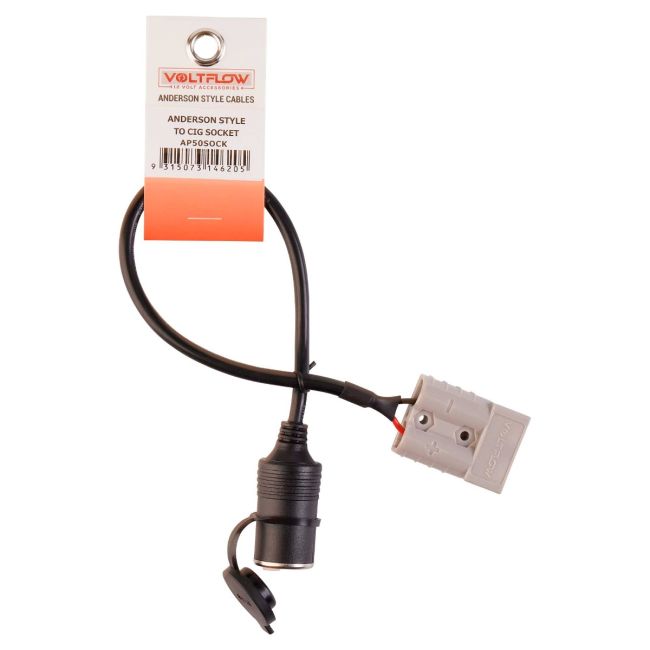  VoltFlow 12V Anderson Style Plug Lead To Accessory Cigarette Socket AP50SOCK