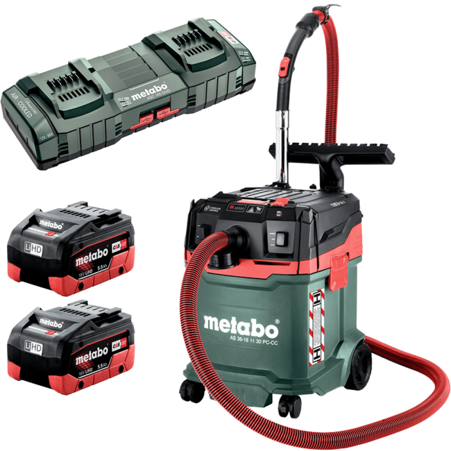 Metabo 36V 30L 10.0Ah H Class Wet/Dry Vacuum AU60207500