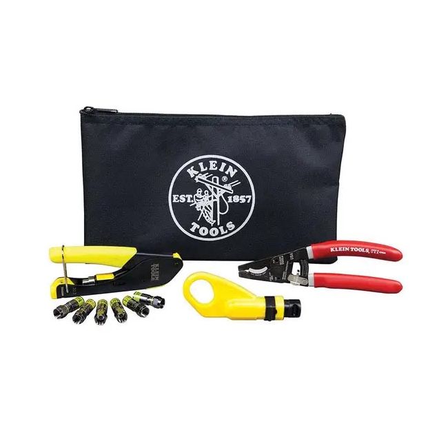 Klein Coax Cable Installation Kit with Zip Pouch A-VDV026-211
