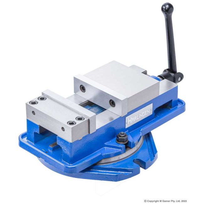 Harlingen 200 mm Precision Angle Lock Milling Machine Vise with Swivel Base H-40-085-010