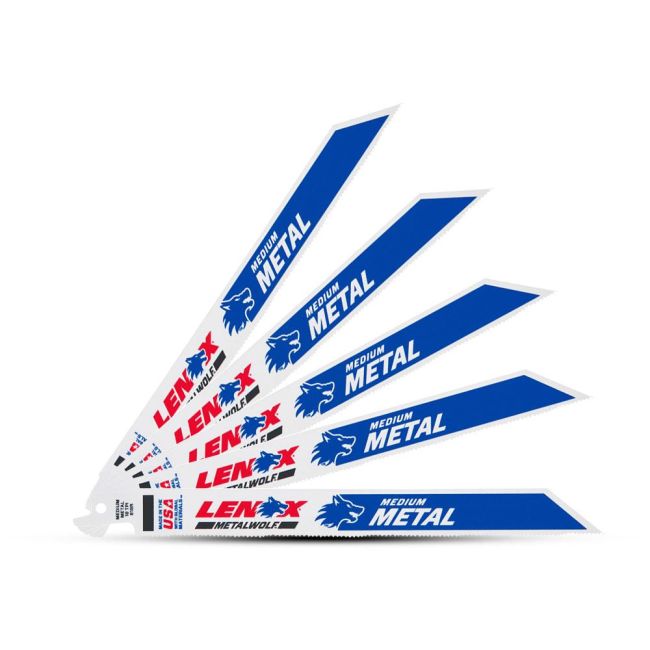 Lenox 5 Pack 200mm 18TPI Reciprocating Bi-Metal Saw Blade 20578818R 