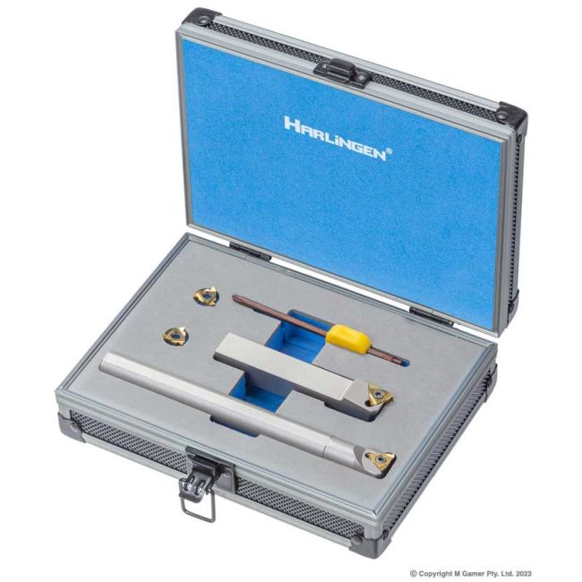 Harlingen Threading Tool Holder Set with Ti-nite Coated Tungsten Carbide Inserts - 16mm H-11-300-A30