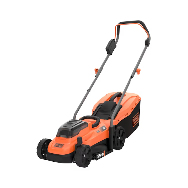 Black + Decker 18V Cordless 4.0Ah 33cm Compact Mower Combo Kit BCMW33184L2-XE