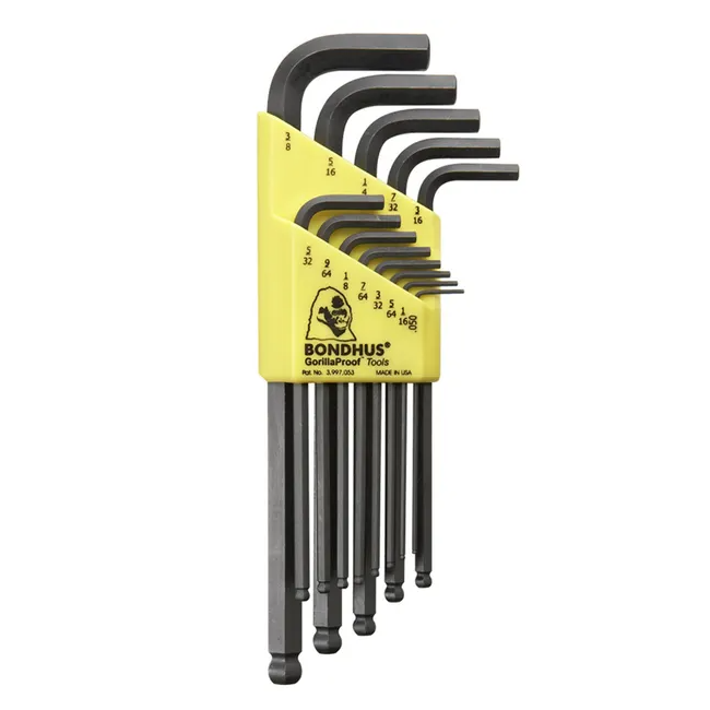 Bondhus 13 PC Ball End L-WR .050-3/8" BD10937