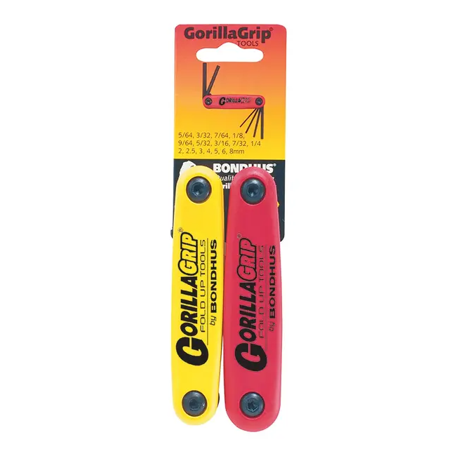 Bondhus 16 PC Hex Gorillagrip Fold Up 2 Pk BD12522
