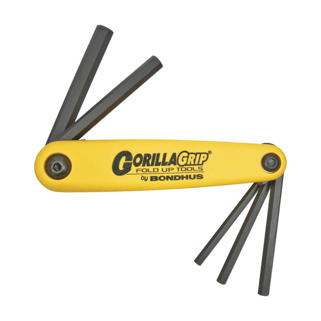 Bondhus 5 PC Hex Gorillagrip Fold Up 3/16-3/8" BD12585