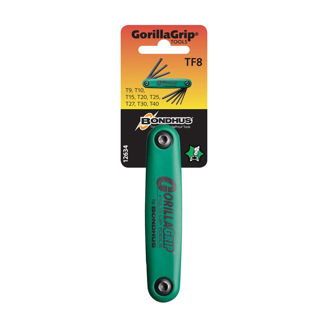 Bondhus 8 PC Torx Gorillagrip Fold Up T9-T40 BD12634