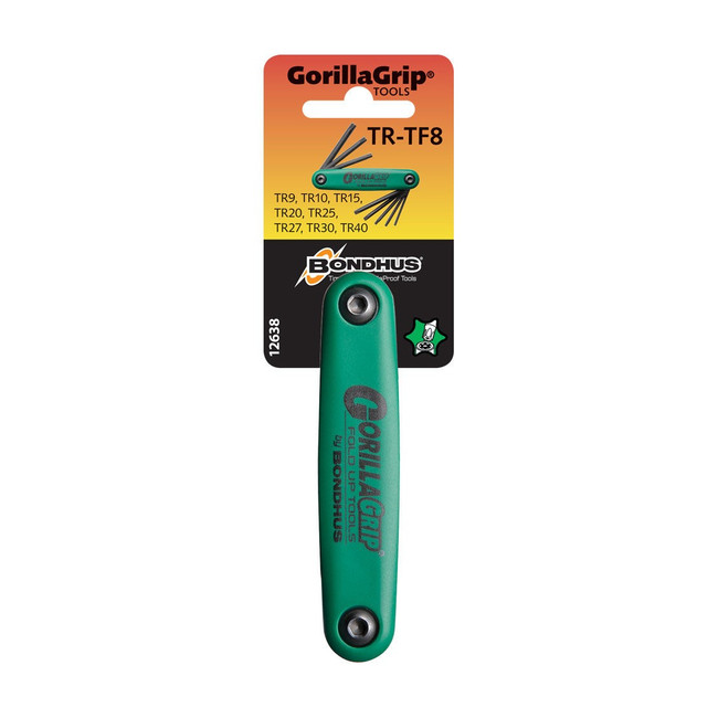 Bondhus 8 PC Tamper Resist Gorillagrip TR9-TR40 BD12638