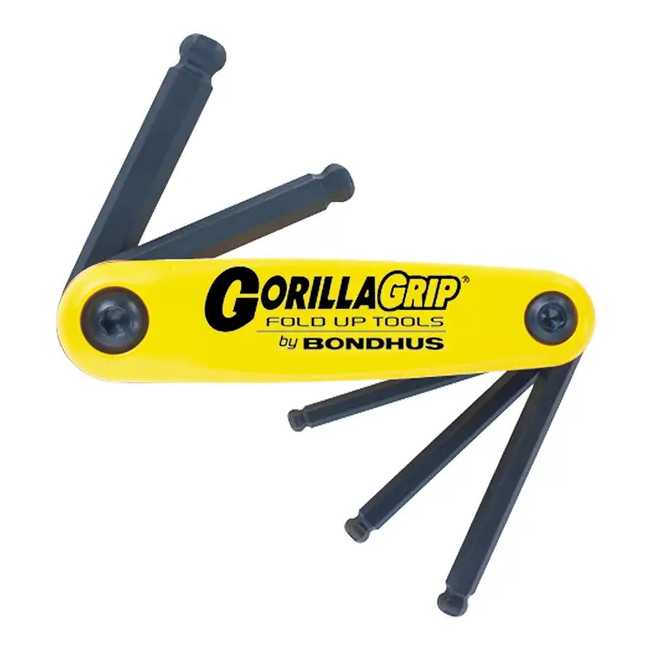 Bondhus 5 PC Ball Gorillagrip Fold Up 3/16-3/8" BD12894