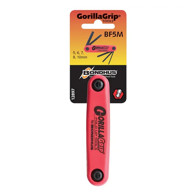 Bondhus 5 PC Ball Gorillagrip Fold Up 5-10MM BD12897