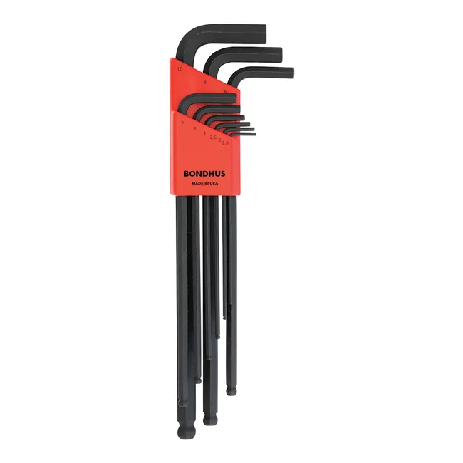 Bondhus 9 PC Ball End L-WR XLong 1.5-10MM BD16099