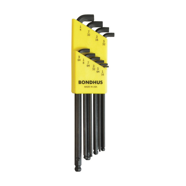 Bondhus 10 PC Stubby Ball End L-WR 1/16-1/4" BD16538