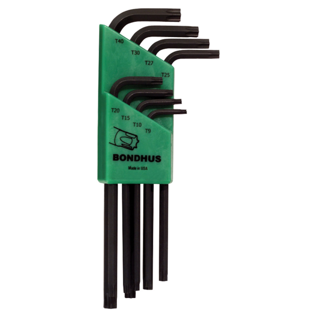 Bondhus 8 PC Torx L-WR Long T9-T40 BD31834