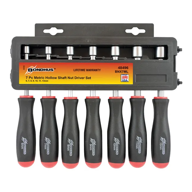 Bondhus 7 PC Chr Hollow Shaft Nutdrv MM BD48496