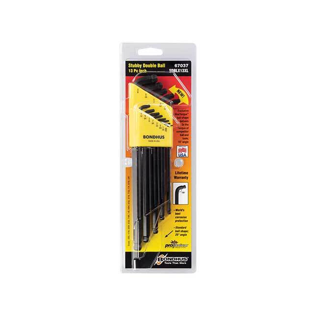 Bondhus 13 PC Stub Double Ball In L-WR XL BD67037
